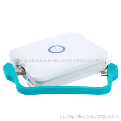 Built-in Cable Power Bank with 5,200mAh Capacity, 5V/1A Input
